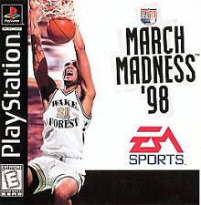 NCAA March Madness 98 box art for Playstation